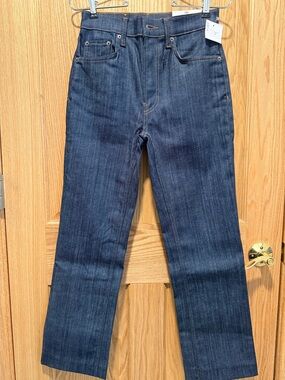 Zara Indigo Straight-Leg Jeans with Contrast Stitching